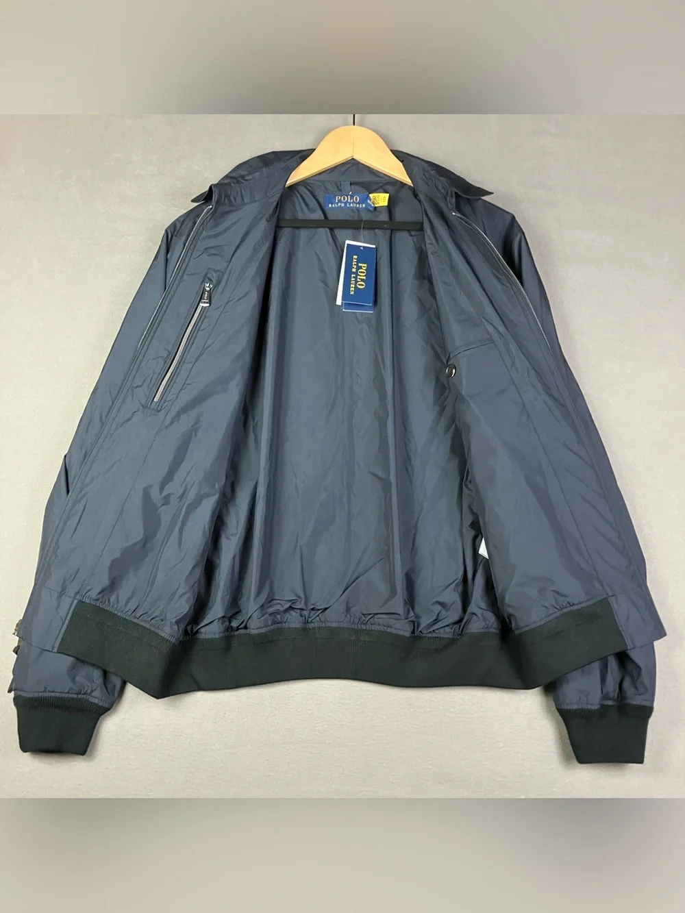Polo Ralph Lauren Men's Size M Packable Commuter Windbreaker Jacket Full Zip NWD